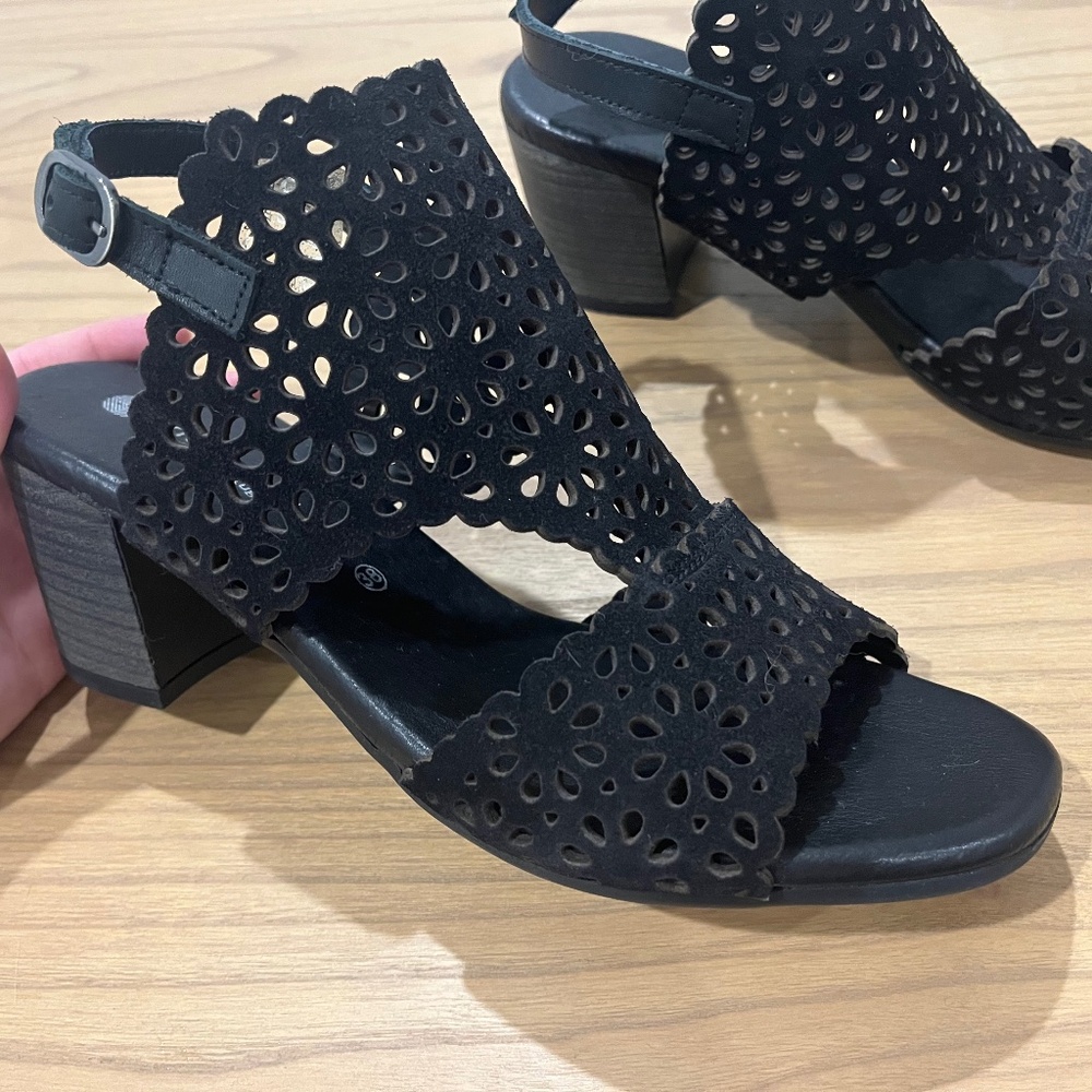 Eric Michael Black Suede Heels